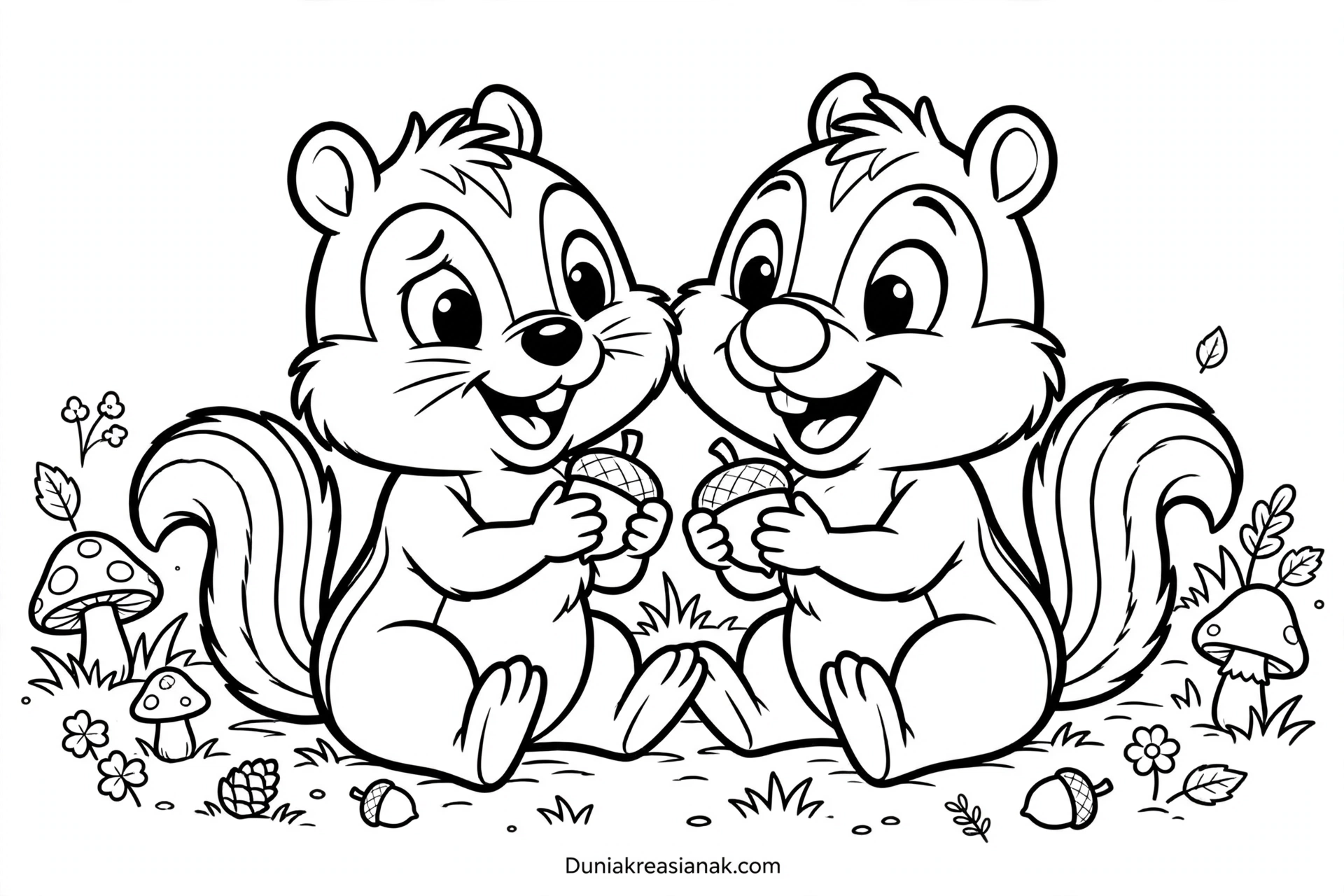 Coloring Page Chip and Dale Berdua