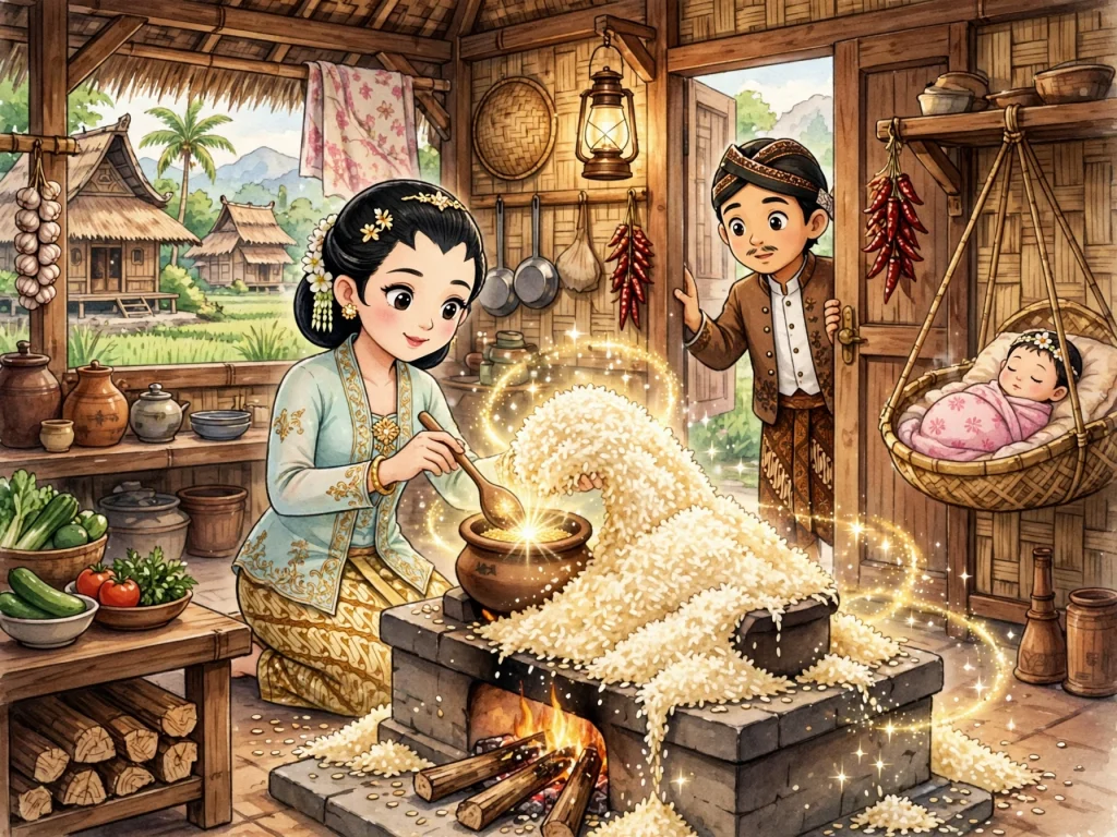 Kisah Legenda Jaka Tarub dan Bidadari 3 Kesaktian Menanak Nasi Sebutir