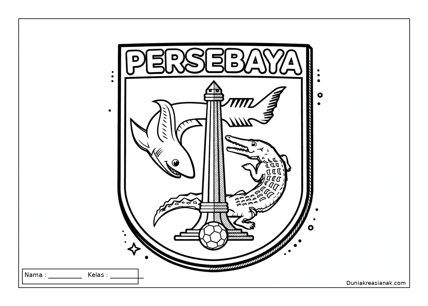 13. Logo Persebaya Coloring Page