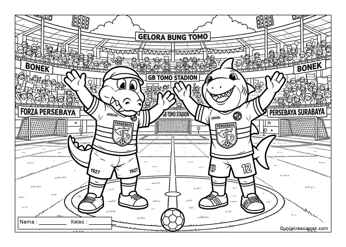 15. Jojo dan Zoro Bonek COloring Page