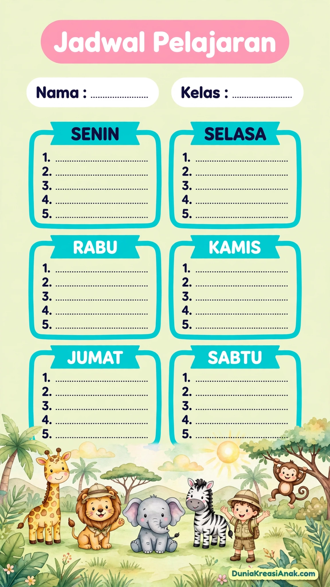 Bikin Anak Semangat Belajar dengan Jadwal Pelajaran Keren Siap Cetak