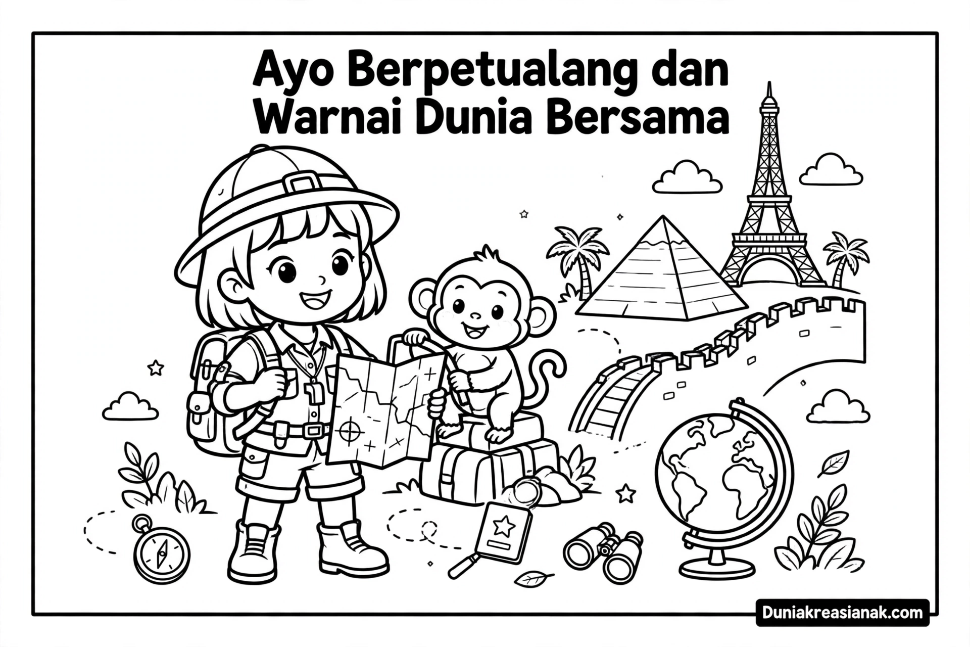 Coloring Page Ayo Berpetualang dan Warnai Dunia Bersama Dora 2 Coloring Page Ayo Berpetualang Bersama Dora