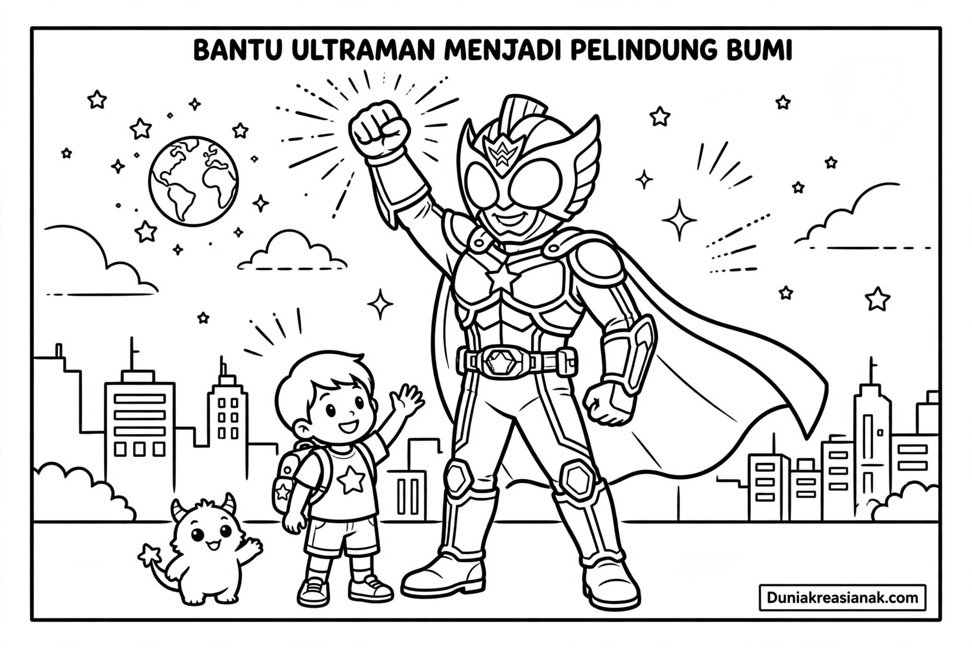 Coloring Page Bantu Ultraman Menjadi Pelindung Bumi! 3 Coloring Page Bantu Ultraman Menjadi Pelindung Bumi