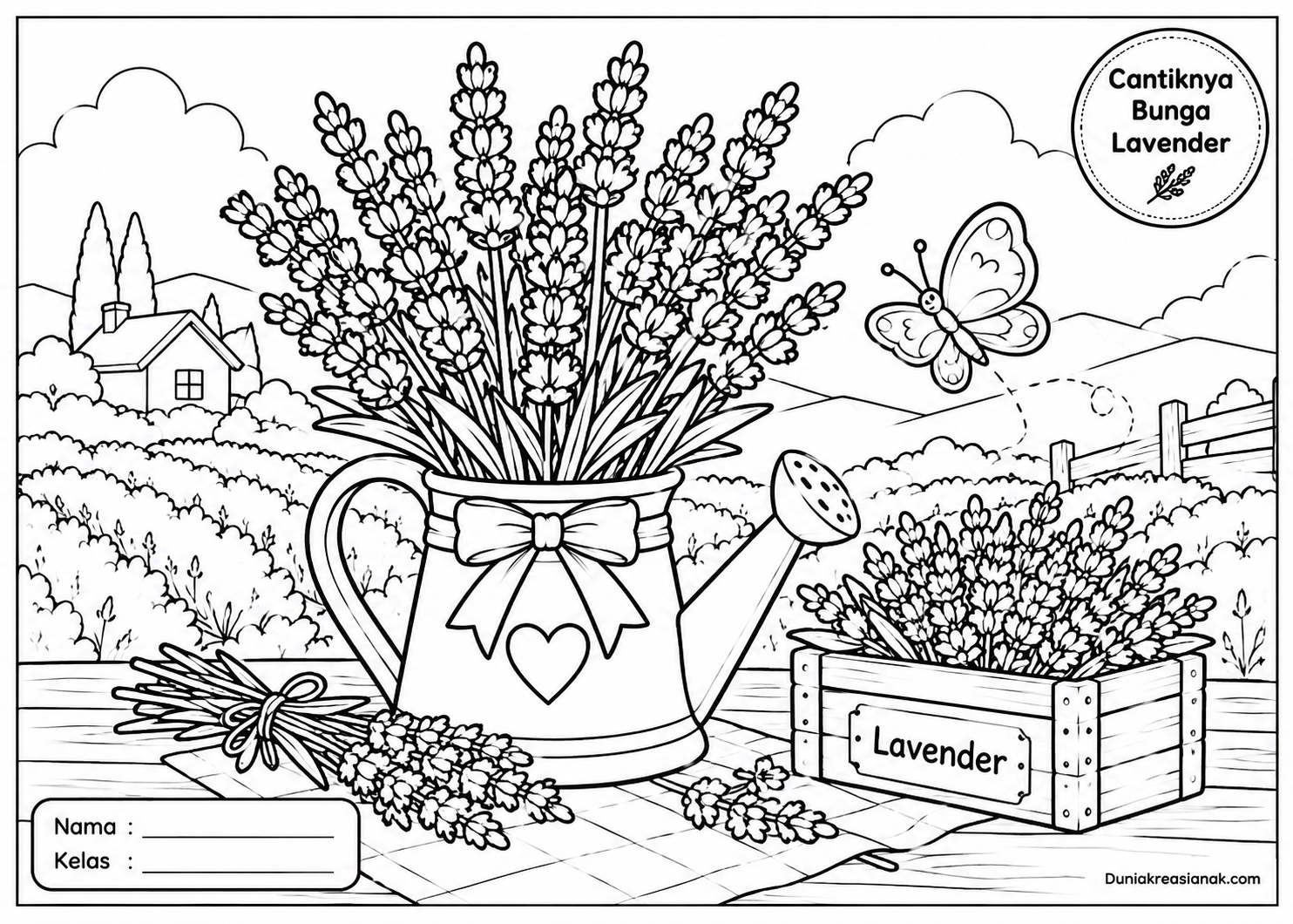 Coloring Page Cantiknya Bunga Lavender 2 Coloring Page Cantiknya Bunga Lavender 6Y