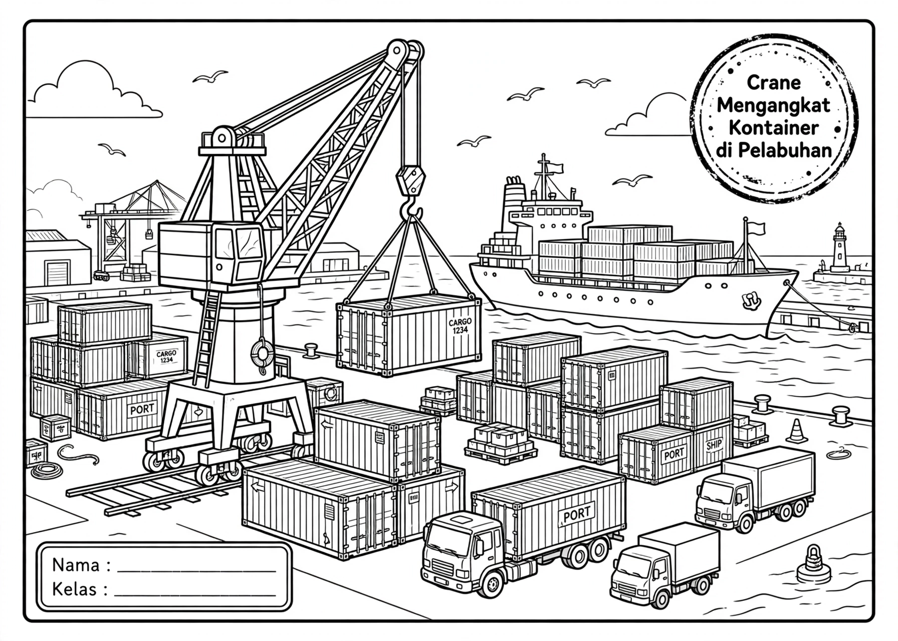Coloring Page Crane Mengangkat Kontainer di Pelabuhan 4 Coloring Page Crane Mengangkat Kontainer di Pelabuhan 7Y