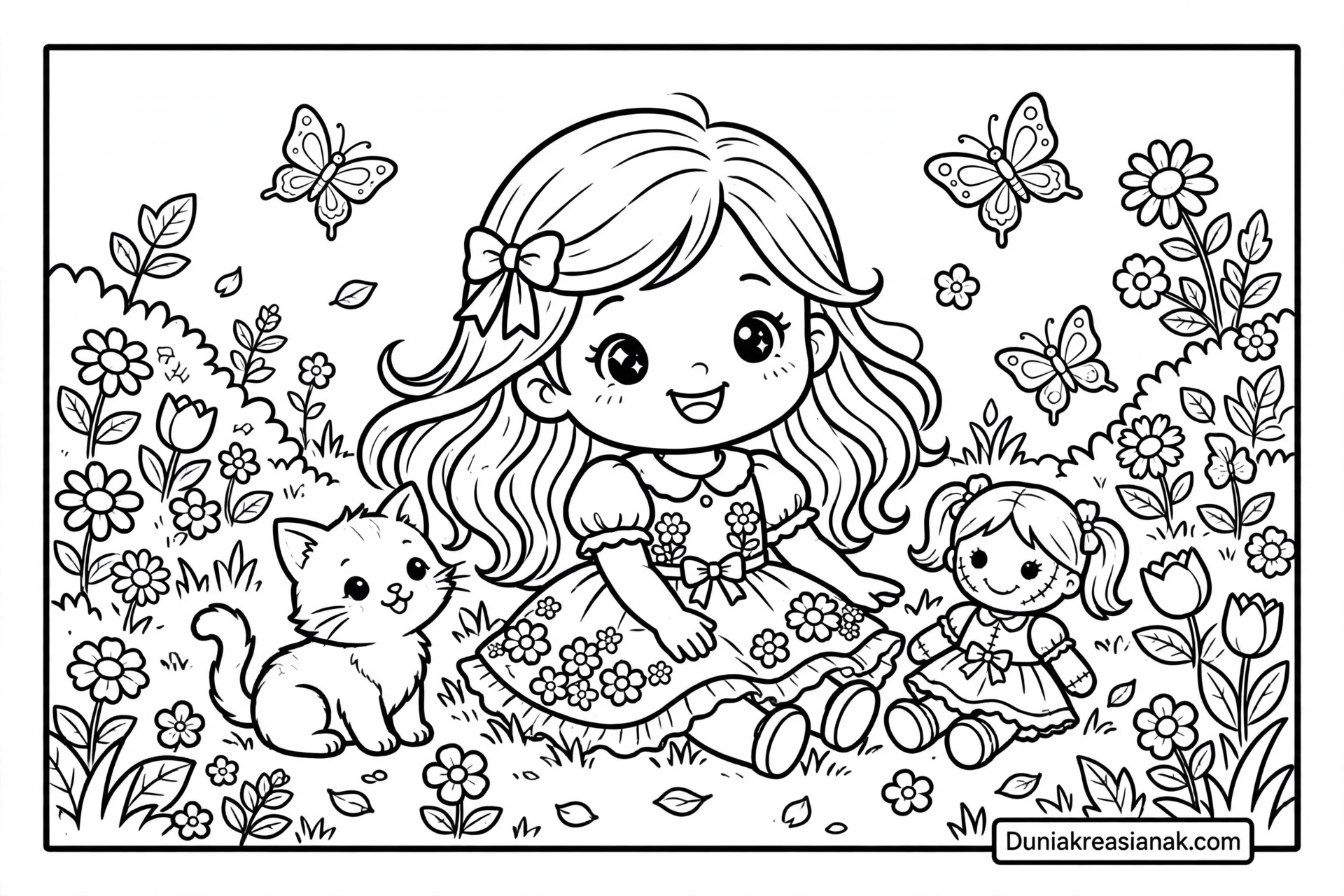 Coloring Page Emma dan Sahabatnya 3 Coloring Page Emma dan Sahabatnya