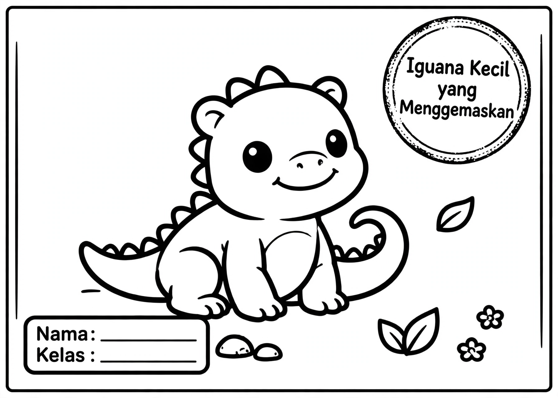 Coloring Page Iguana Kecil yang Menggemaskan 3 Coloring Page Iguana Kecil yang Menggemaskan 4Y