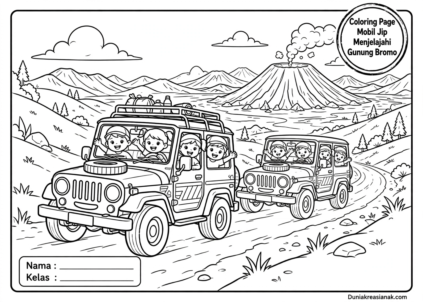 Coloring Page Mobil Jip Menjelajahi Gunung Bromo 3 Coloring Page Mobil Jip Menjelajahi Gunung Bromo 7Y