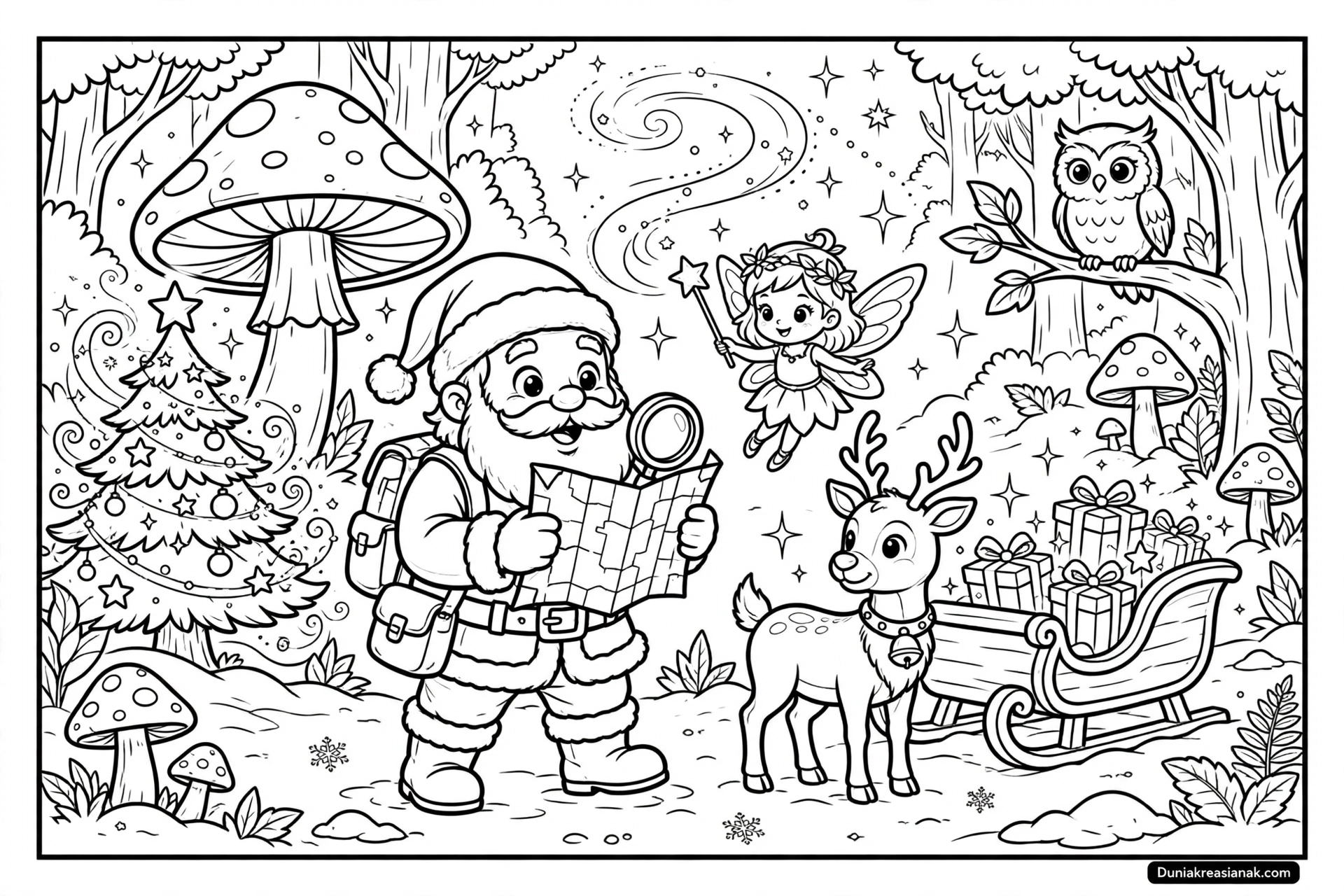 Coloring Page Petualangan Ajaib Santa Claus 3 Coloring Page Petualangan Ajaib Santa Claus