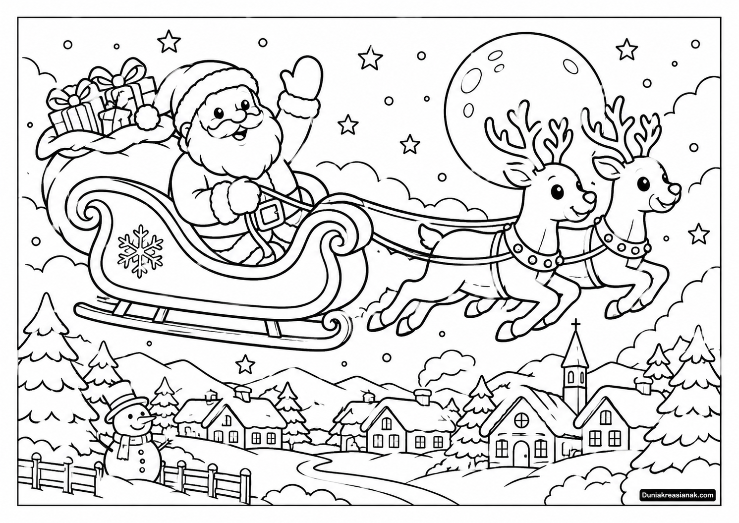 Coloring Page Petualangan Ajaib Santa Claus 2 Coloring Page Santa Claus