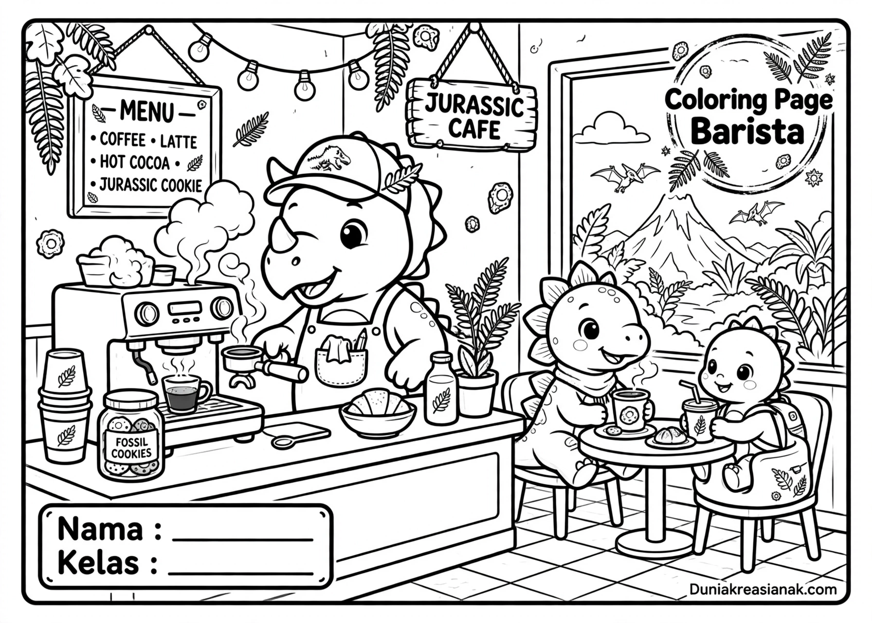 Coloring Page Serunya Menjadi Barista 4 Coloring Page Serunya Menjadi Barista 7Y