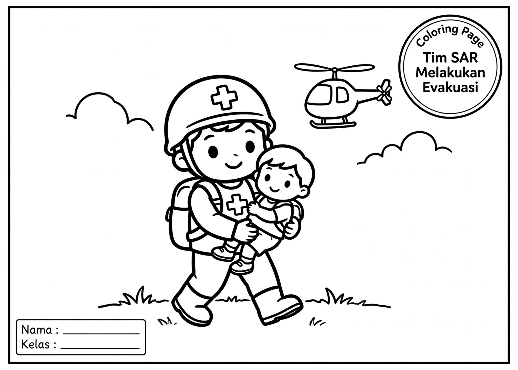 Coloring Page Tim SAR Melakukan Evakuasi 3 Coloring Page Tim SAR Melakukan Evakuasi 5Y
