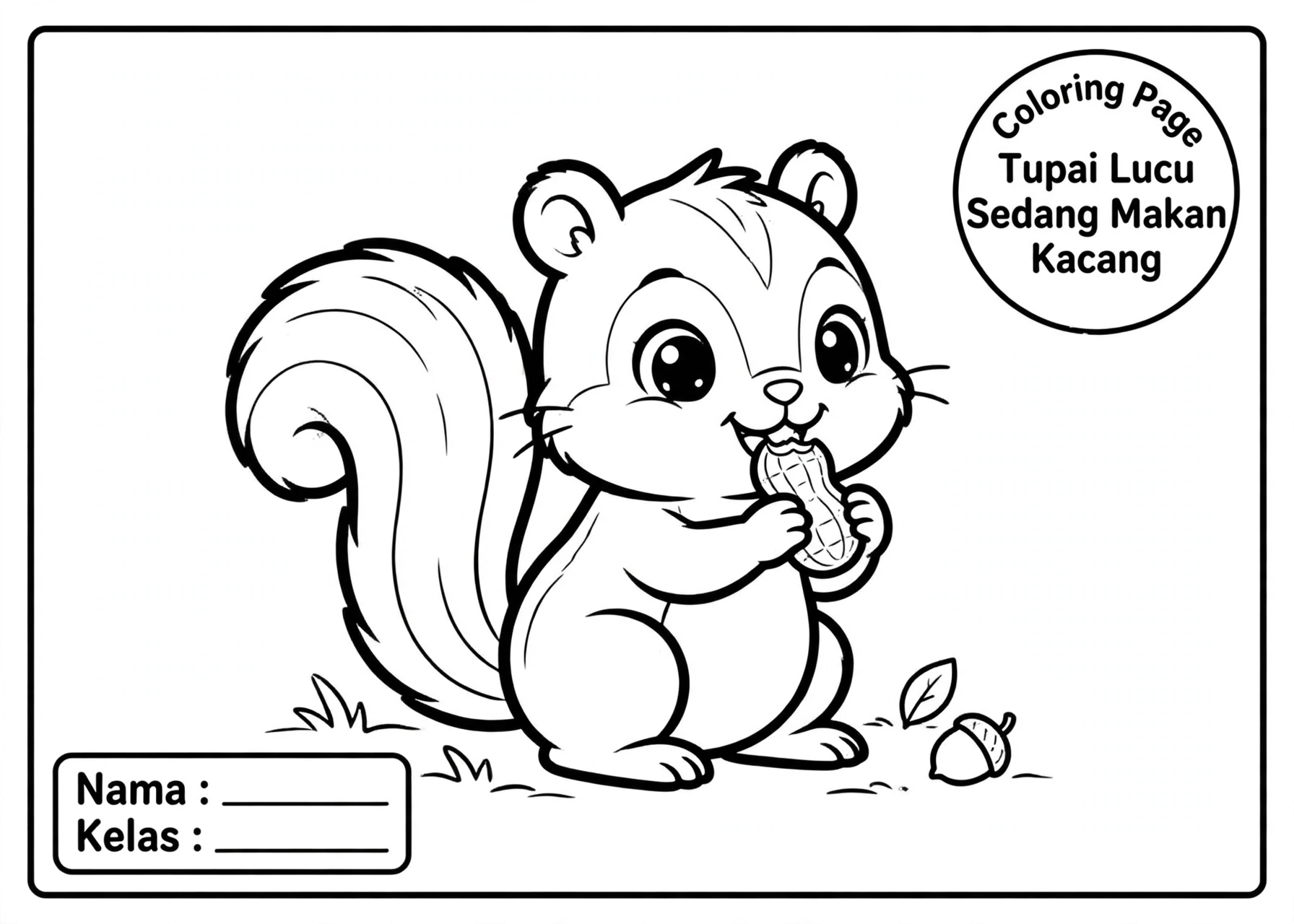 Coloring Page Tupai Lucu Sedang Makan Kacang 3 Coloring Page Tupai Lucu Sedang Makan Kacang 5Y