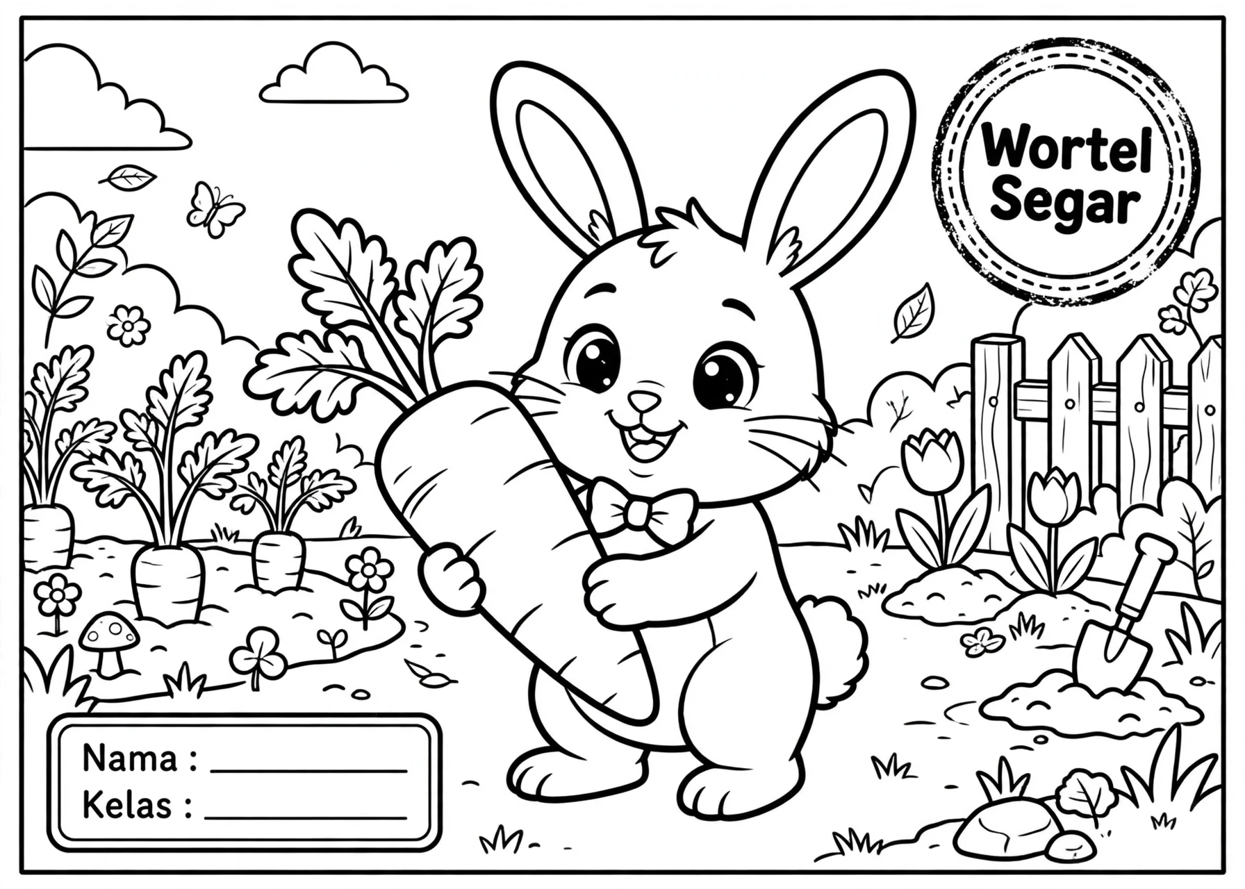 Coloring Page Wortel Segar 6Y