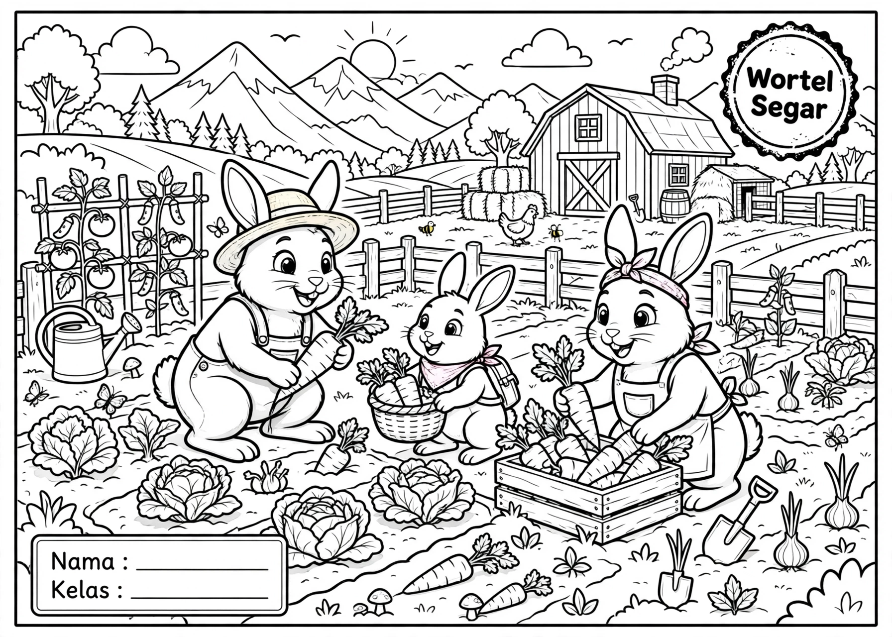 Coloring Page Wortel Segar 7Y