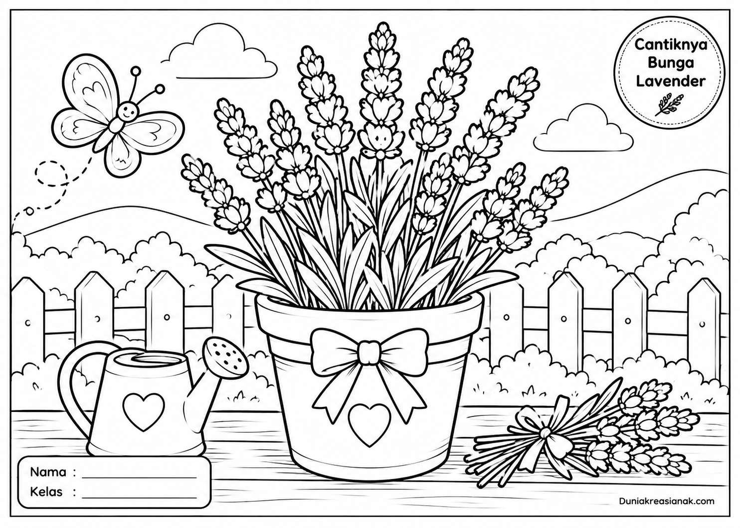 Lavender Garden Coloring Page 6Y