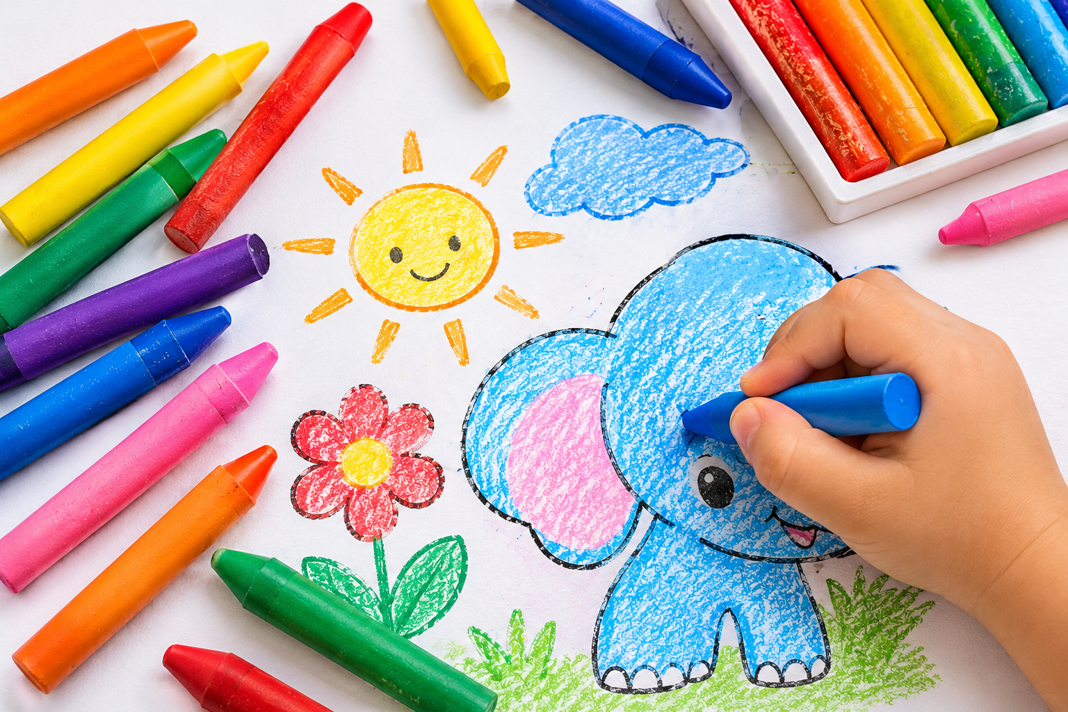 Mewarna dengan crayon