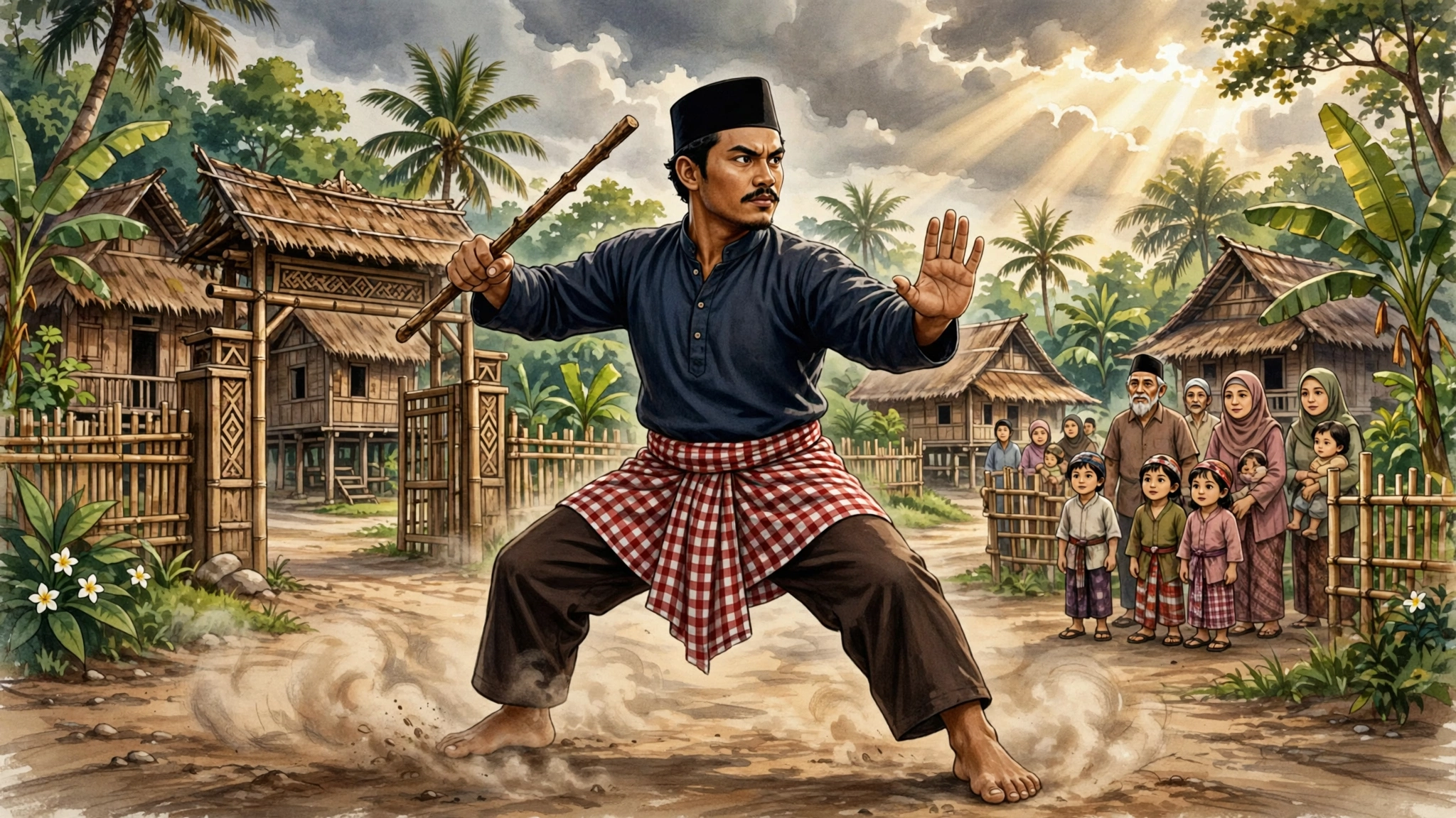 Sosok si pitung dalam Ilustrasi Gambar