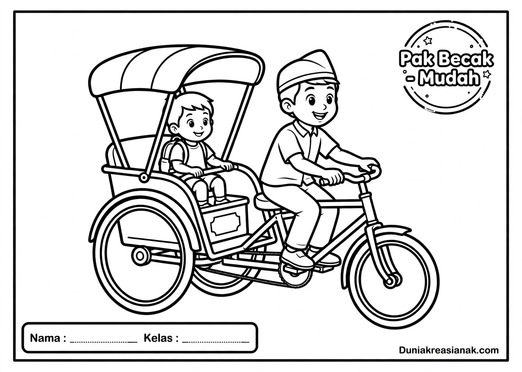 Coloring Page Pak Becak Mengantar Penumpang 2 image 20261023 112801